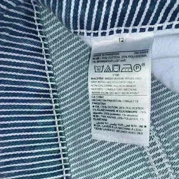 Old Navy Rockstar Sz 12 Super Skinny Mid Rise Pinstripe Button Fly Jeans - Picture 4 of 12